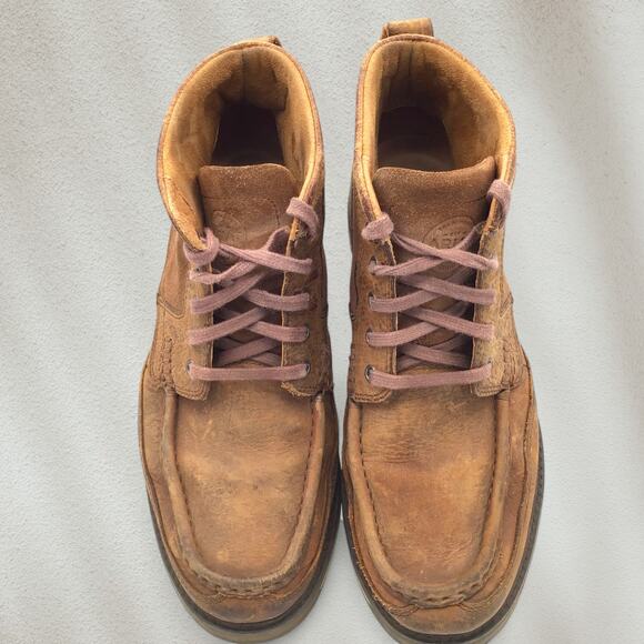 Ariat Lookout Men’s Moc Toe Boots Size 8EE Extra Wide Brown Leather 4LR Comfort - Picture 2 of 7